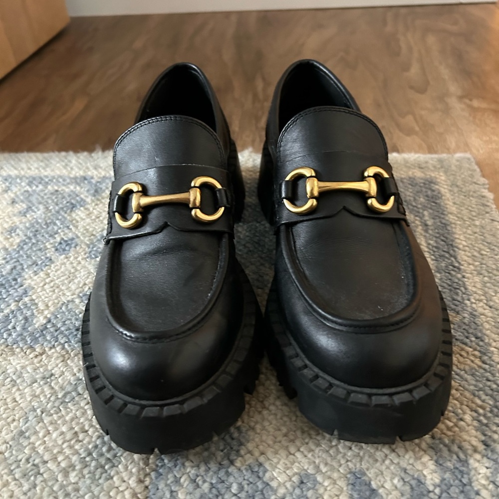 Mango Leather Moccasin with Track Sole